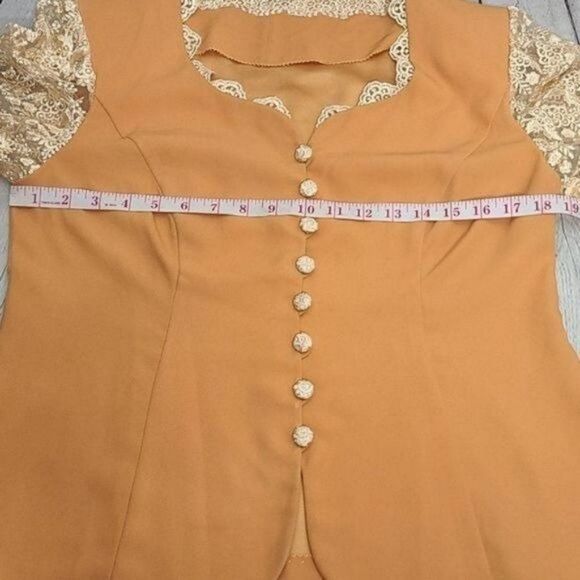 Vintage Handmade Victorian Lace Brocade Romantic Jacket - Picture 8 of 15